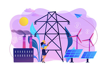 Image showing Alternative energy concept vector illustration.