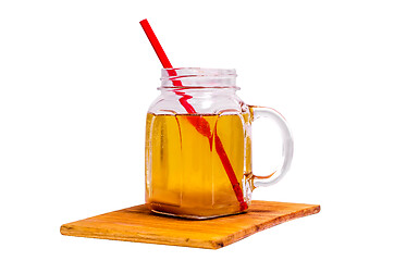 Image showing Homemade Fermented Raw Kombucha Tea Ready to Drink