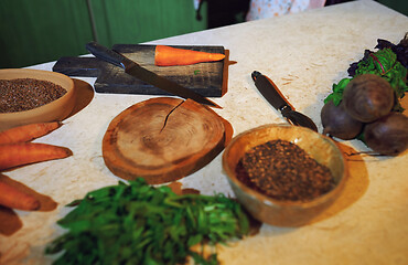 Image showing Vegetables on a table