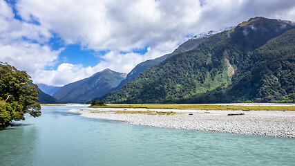 Image showing river landscape scenery in south New Zealand