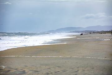 Image showing stormy ocean scenery background