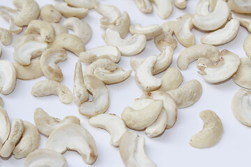Image showing cashew nuts on a white background