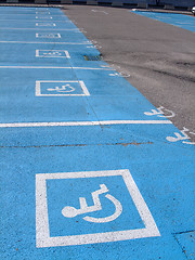 Image showing Parking lots  for disabled persons  