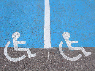 Image showing Lines and symbols  for disabled persons  