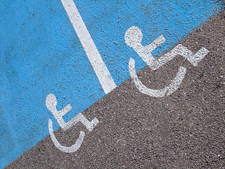 Image showing Lines and symbols  for disabled persons 