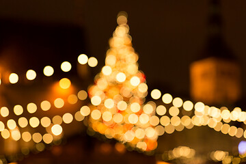 Image showing christmas market at tallinn old town hall square