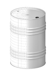 Image showing 3D model of oil drum