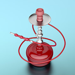 Image showing Red colored hookah