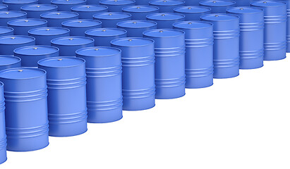 Image showing Many oil drums