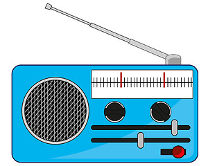 Image showing Portable radio on white background is insulated