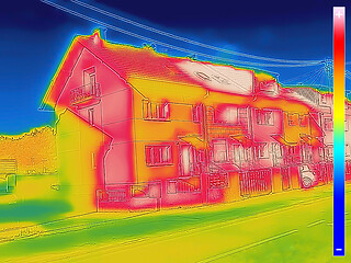 Image showing Thermal image showing Heat Loss at the House