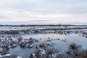 Image showing Flooded winter landscape