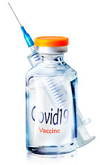 Image showing Covid vaccine on white