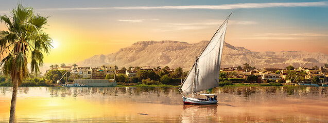 Image showing Great Nile in Aswan