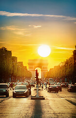 Image showing Sun over Paris