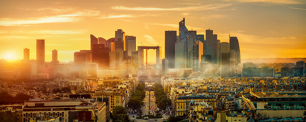 Image showing Parisian skyscrapers district