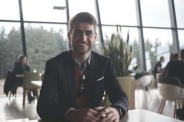 Image showing business man portrait at modern office