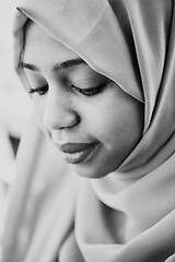 Image showing african muslim business woman portrait