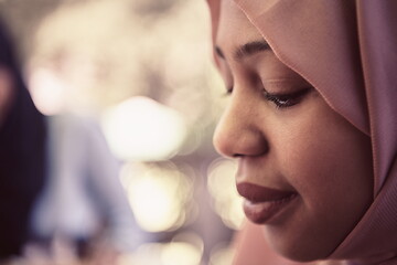 Image showing african muslim business woman portrait