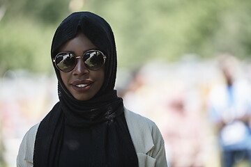 Image showing african muslim business woman portrait