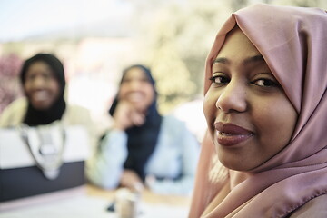 Image showing african muslim business woman portrait