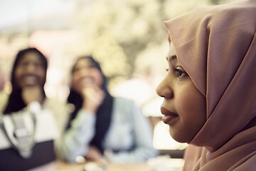 Image showing african muslim business woman portrait