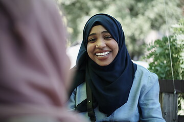 Image showing african muslim business woman portrait