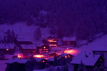 Image showing Zermatt valley and matterhorn peak