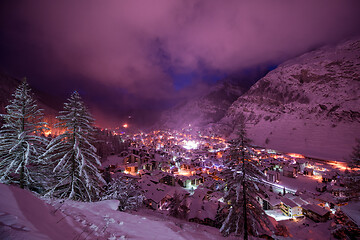 Image showing Zermatt valley and matterhorn peak