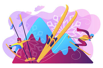 Image showing Winter extreme sports concept vector illustration.