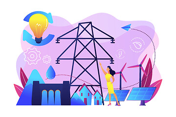 Image showing Sustainable energy concept vector illustration.