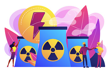 Image showing Nuclear energy concept vector illustration.