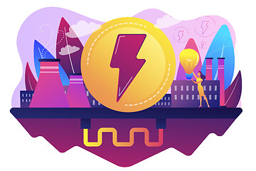 Image showing Geothermal energy concept vector illustration.