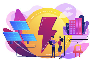 Image showing Solar energy concept vector illustration.