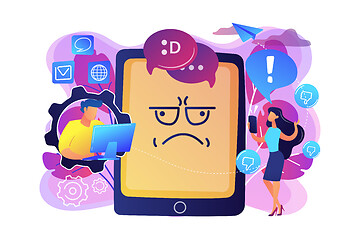 Image showing Internet trolling concept vector illustration.