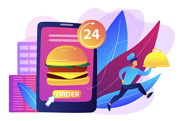 Image showing Food delivery service concept vector illustration.