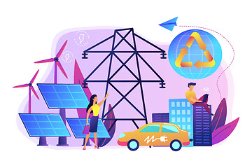 Image showing Renewable energy concept vector illustration.