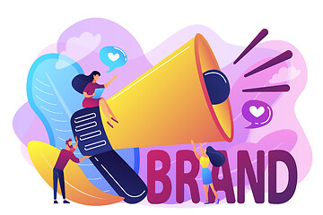 Image showing Brand awareness concept vector illustration.