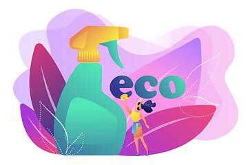 Image showing Green cleaning concept vector illustration.