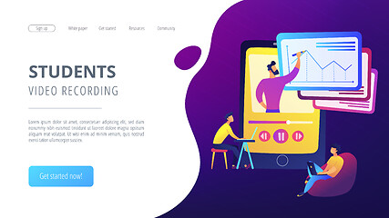 Image showing Recorded classes concept landing page.