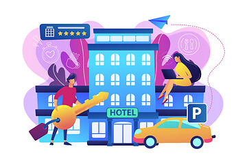 Image showing All-inclusive hotel concept vector illustration.