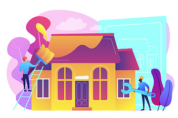 Image showing House renovation concept vector illustration.