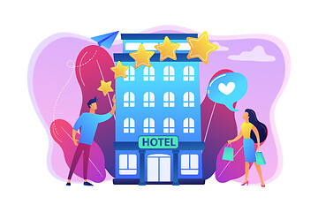 Image showing Boutique hotel concept vector illustration.