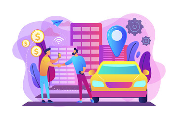 Image showing Carsharing service concept vector illustration.
