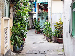 Image showing Narrow backstreet in Ho Chi Minh City, Vietnam