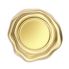 Image showing Gold colored wax seal
