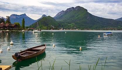 Image showing View of lake of Annecy in french Alps