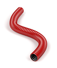 Image showing Corrugated red pipe