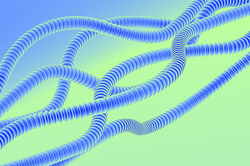 Image showing Colorful background with corrugated pipes