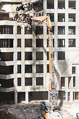 Image showing Demolition site of a building